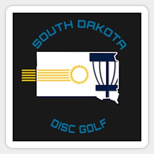 South Dakota Disc Golf - State Shape Dark Sticker